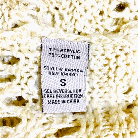 Blue-Pepper Vintage Crochet Poncho/Cardigan Swim Coverup Size S - Picture 10 of 10